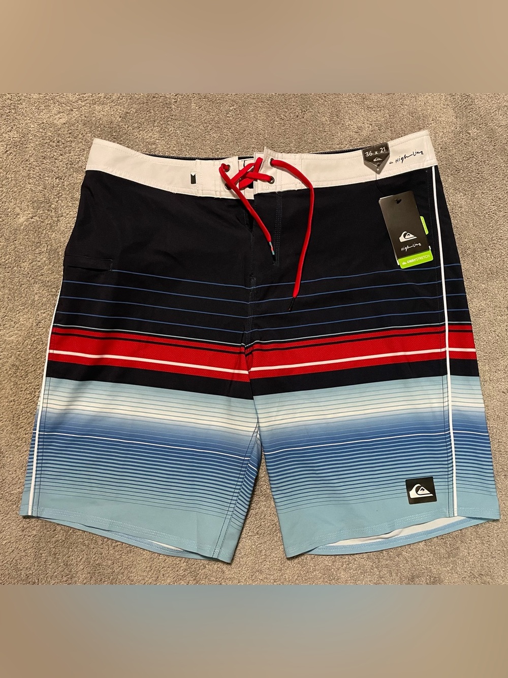 NEW Quicksilver Board Shorts Men’s 36 x 21” Color BYJ6 NWT Beach Surfing